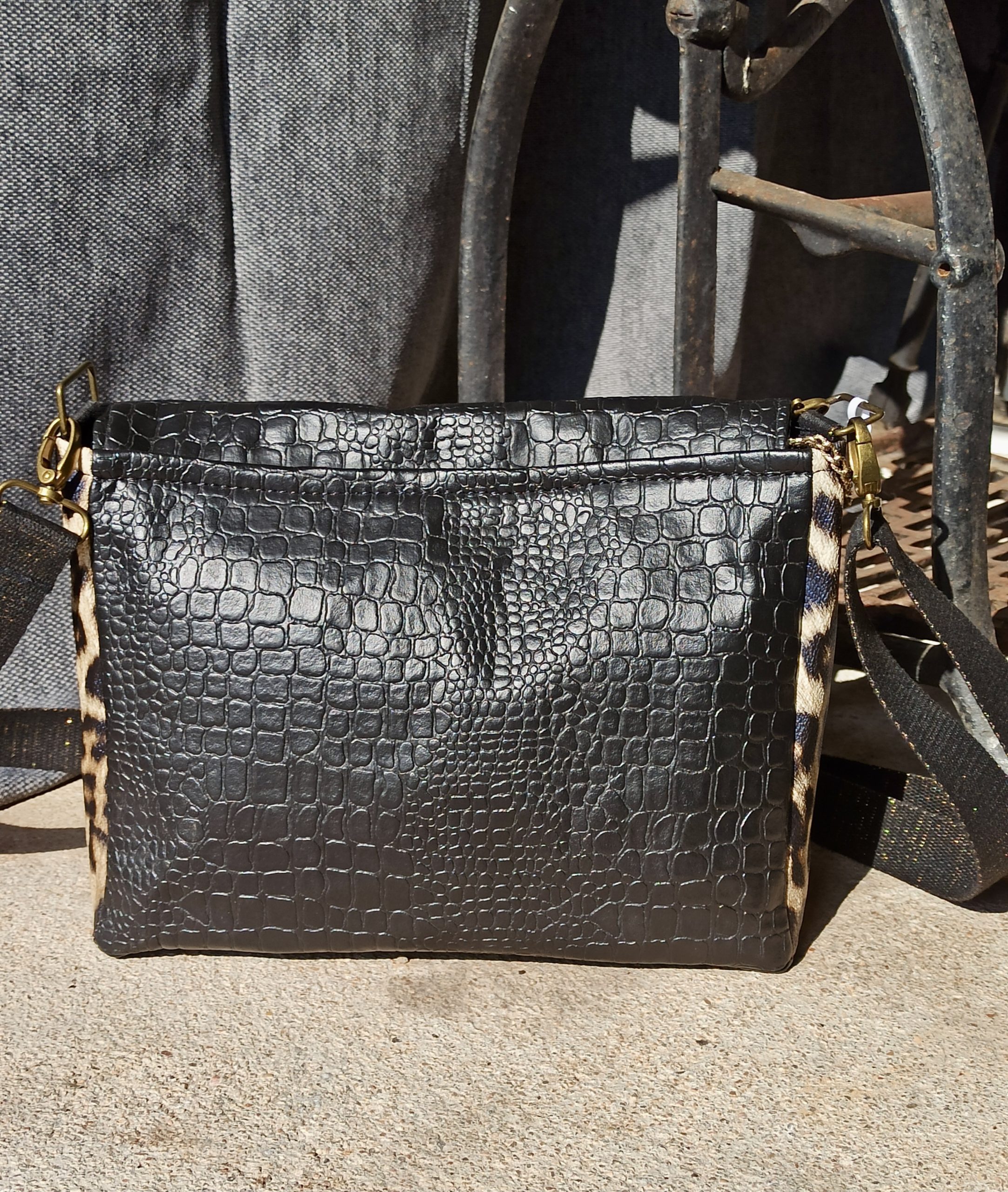 Sac Léopard Noir – Image 3