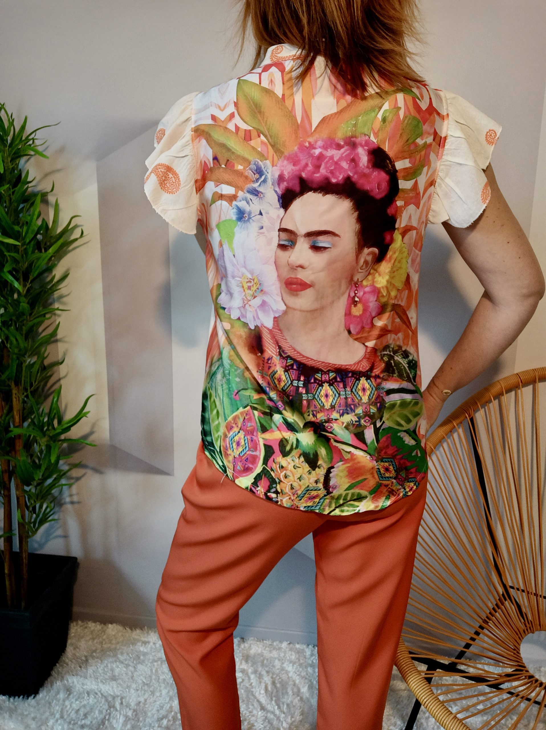Chemisier Frida Orange – Image 2