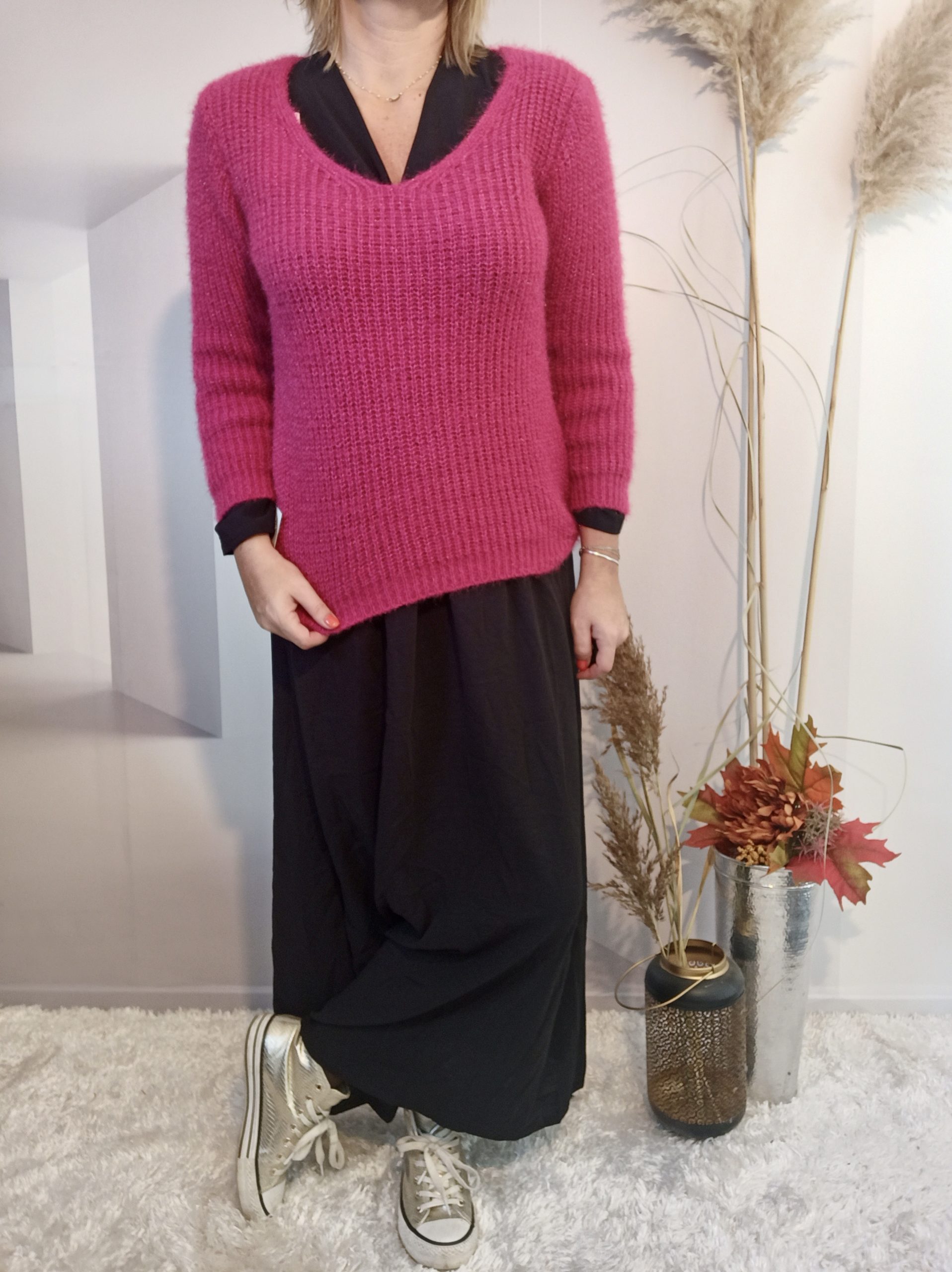 Robe Longue Ceinture Noir – Image 2