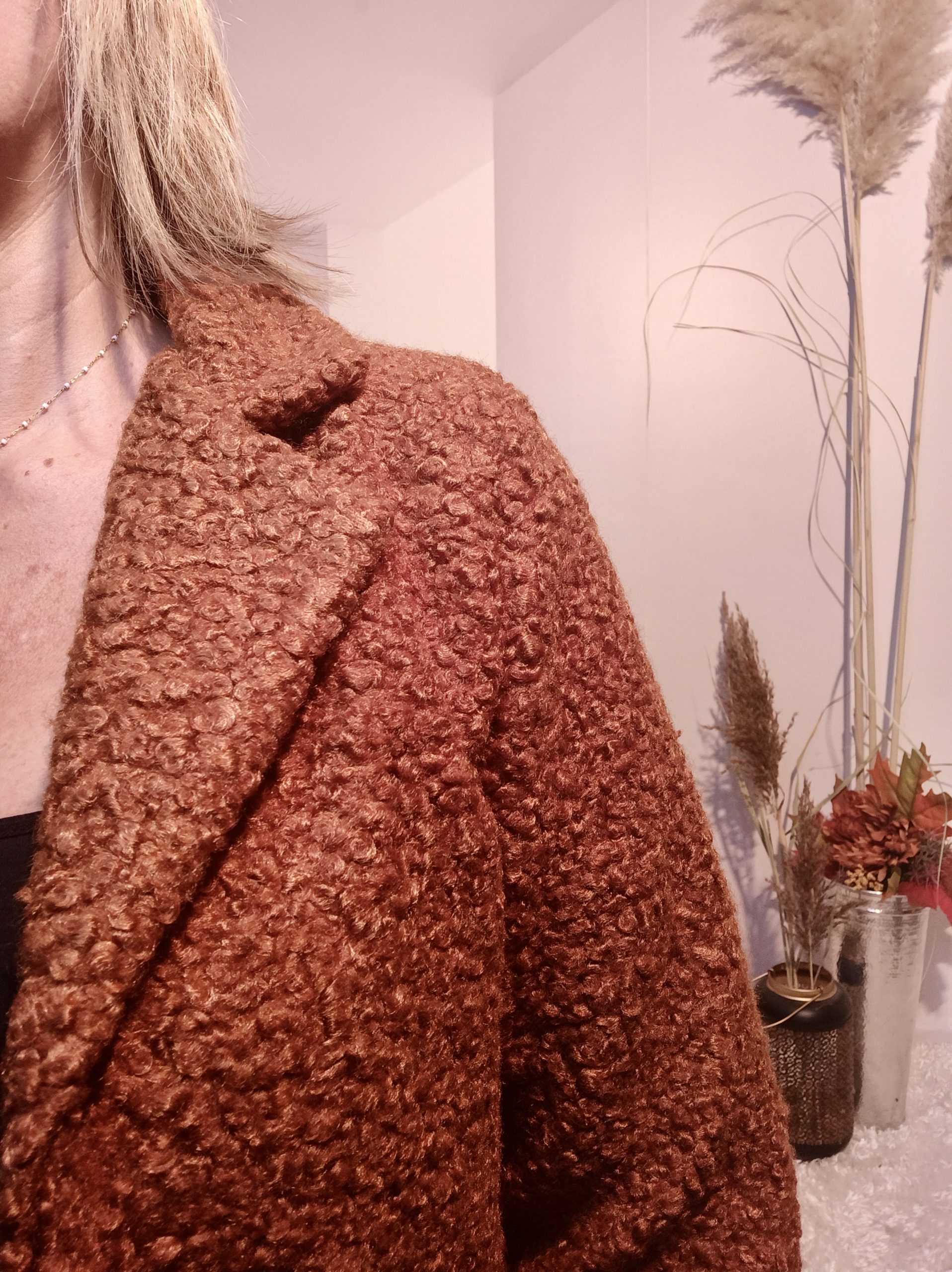 Manteau Bouclettes Brun – Image 6