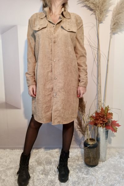 Robe Chemise Beige