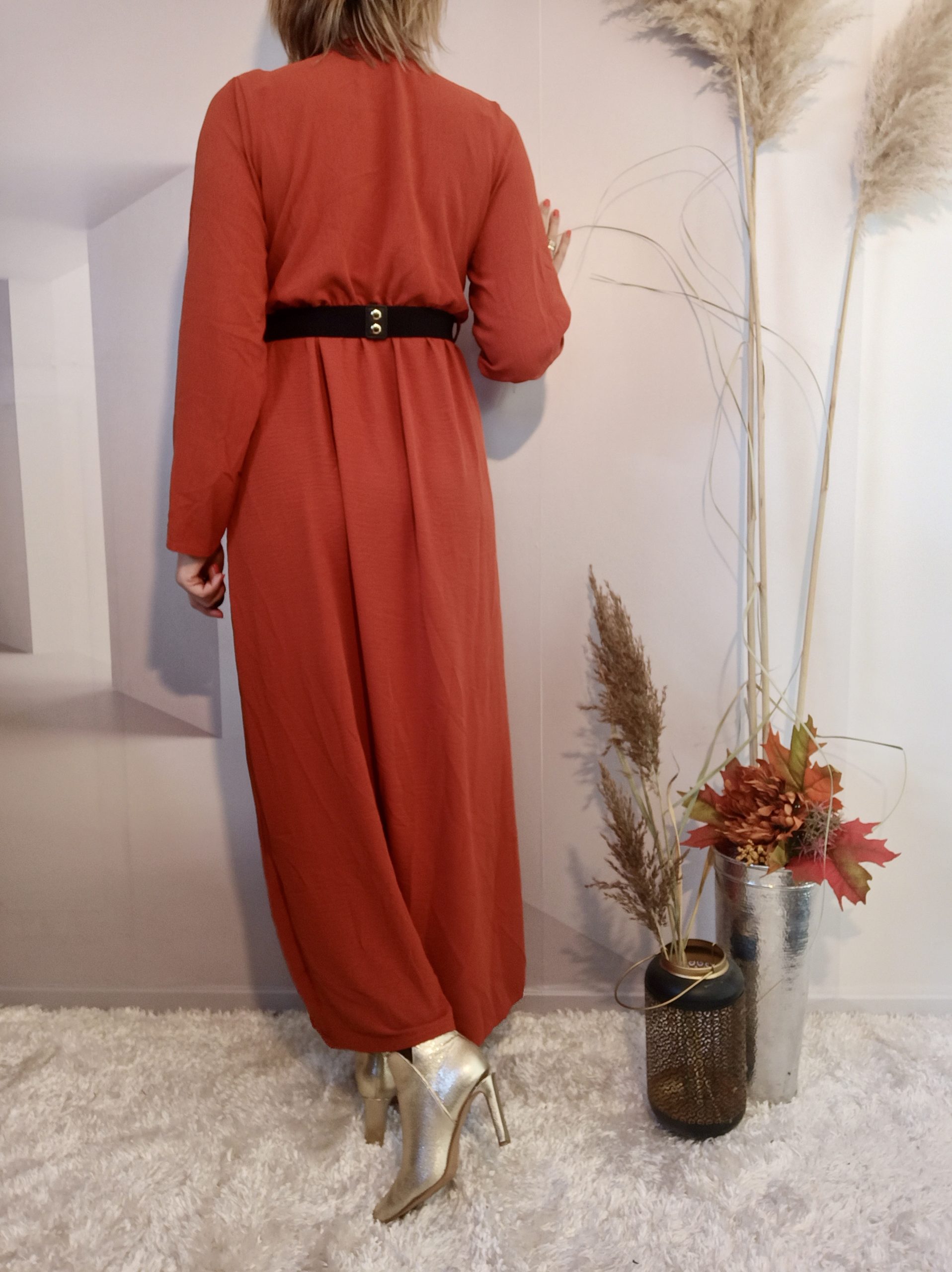 Robe Longue Ceinture Rouille – Image 3