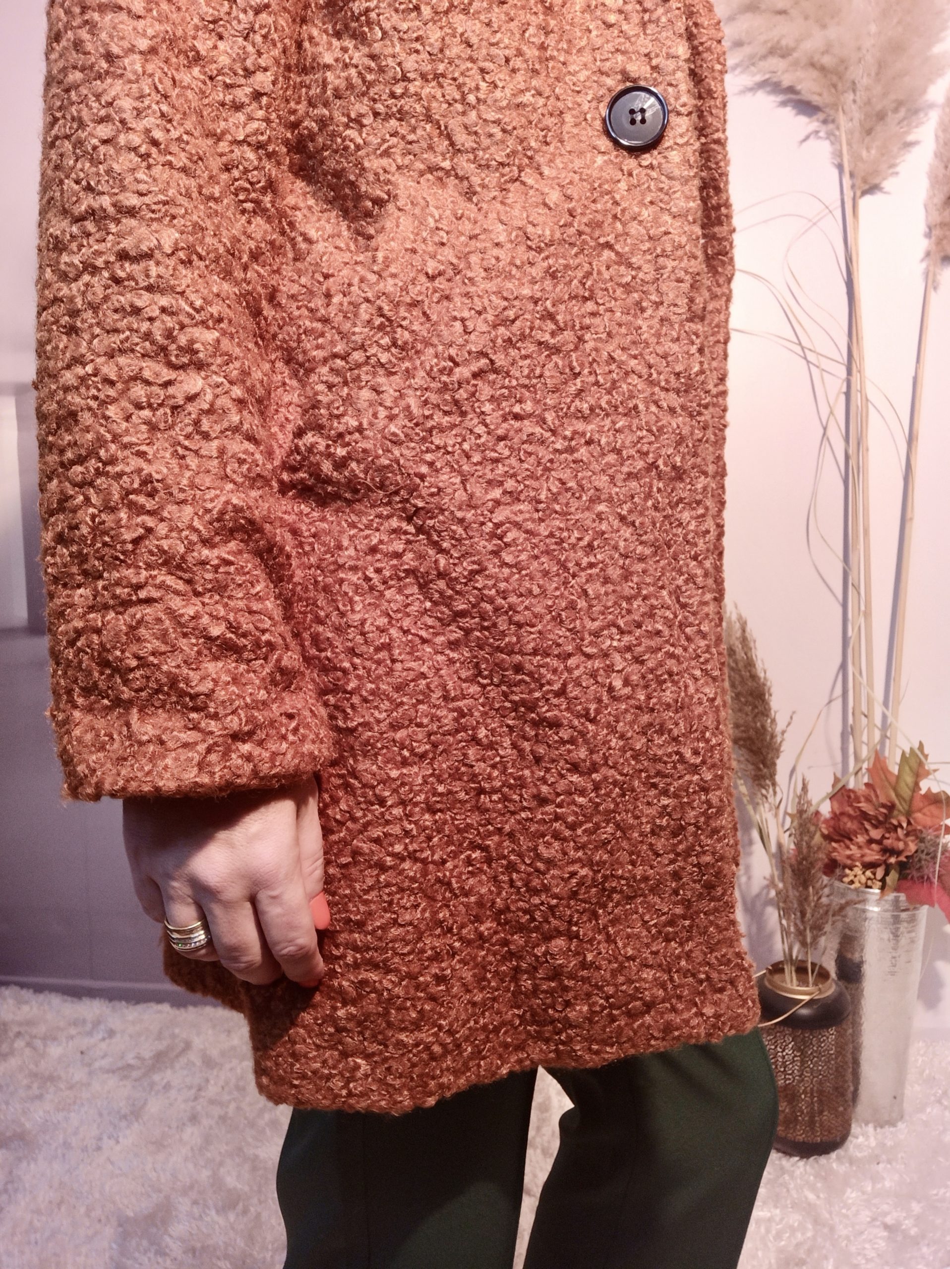 Manteau Bouclettes Brun – Image 5