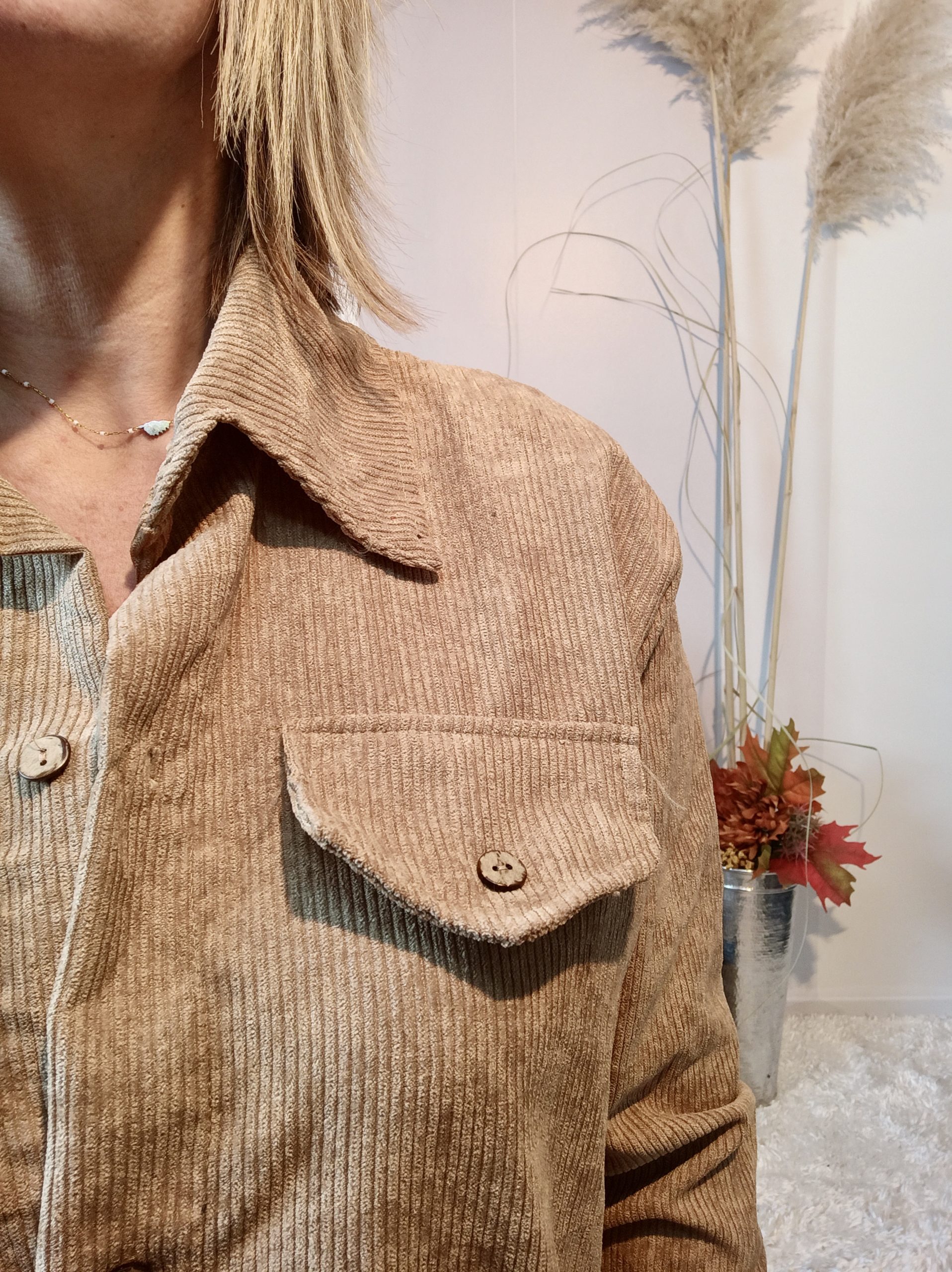 Robe Chemise Beige – Image 4