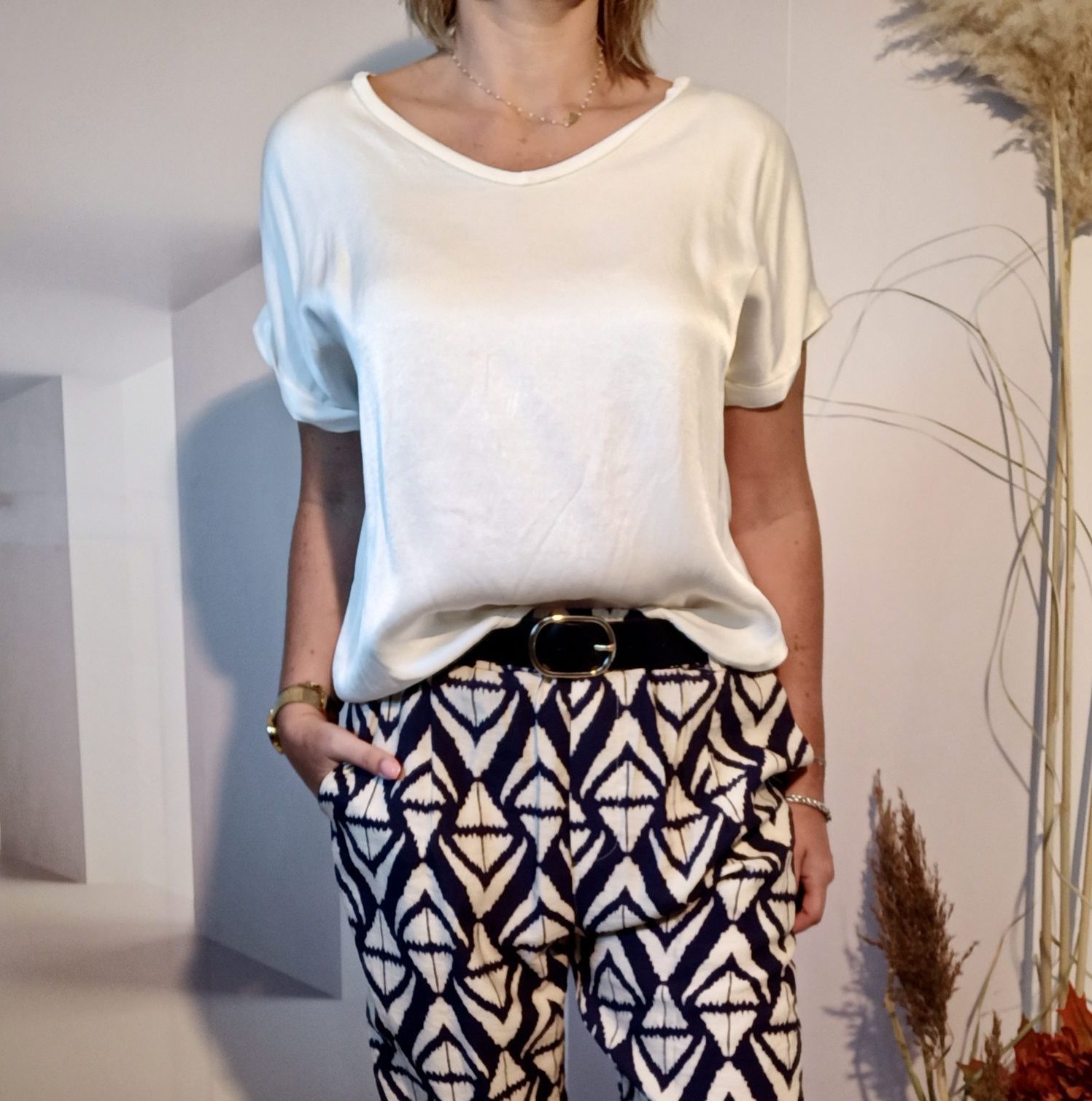 Pantalon Ethnique Bleu – Image 3