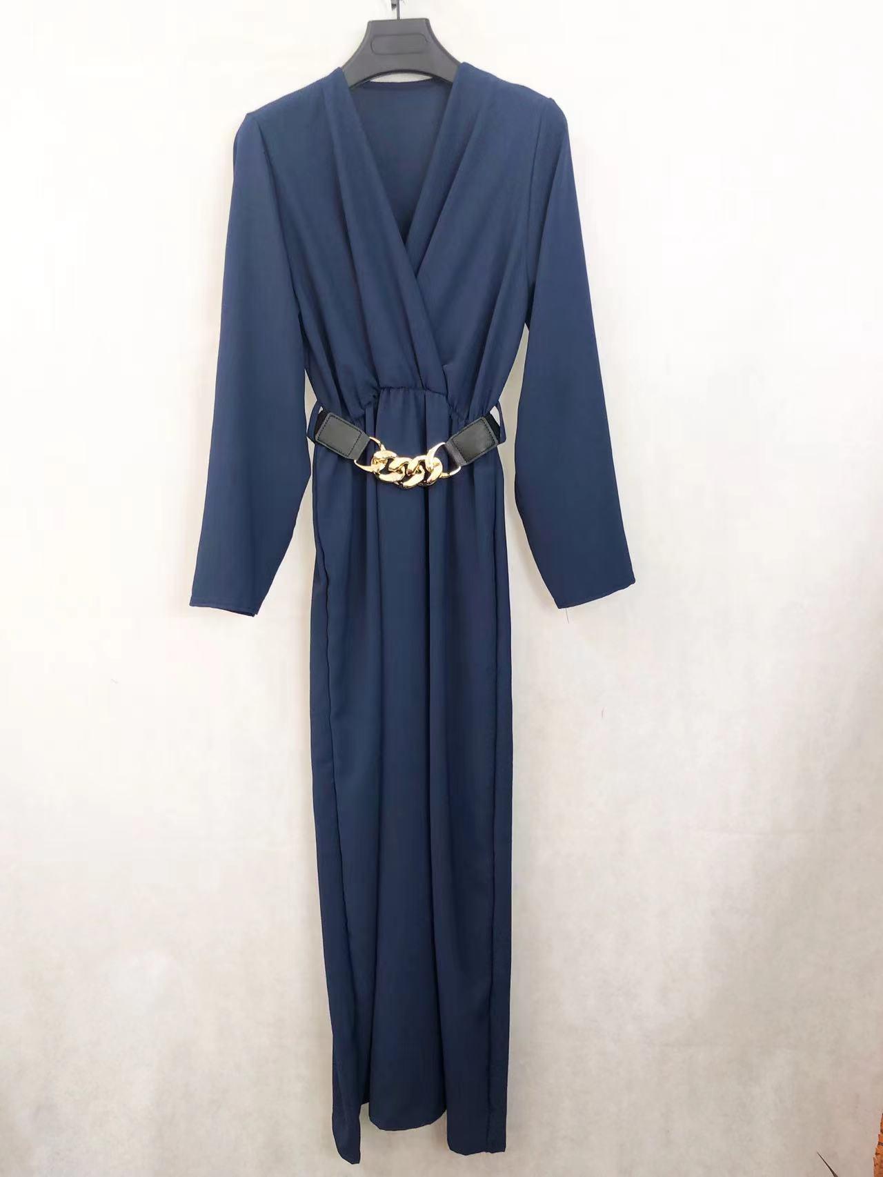 Robe Longue Ceinture Marine – Image 6