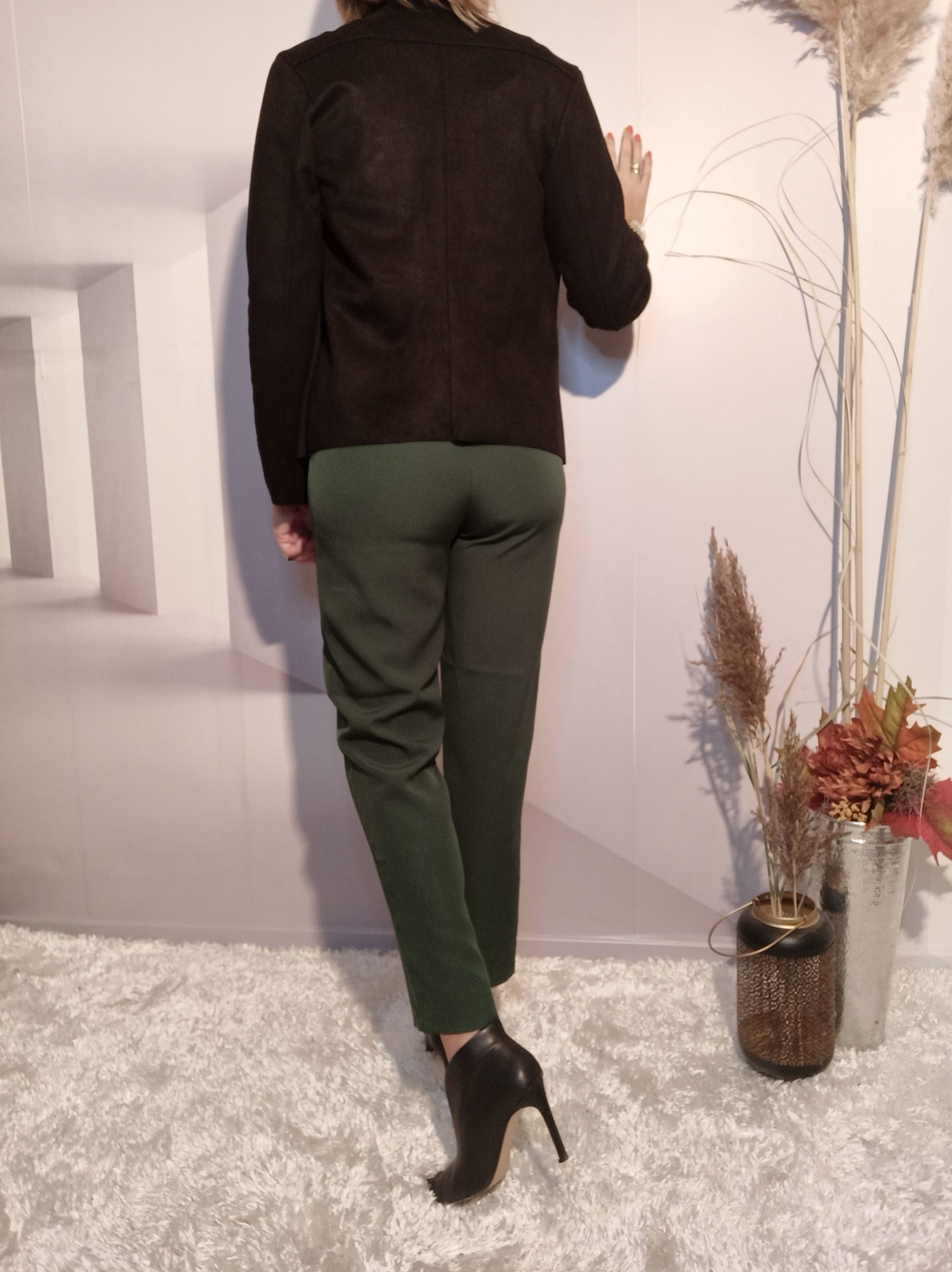 Pantalon Taille Haute Vert Sapin – Image 3