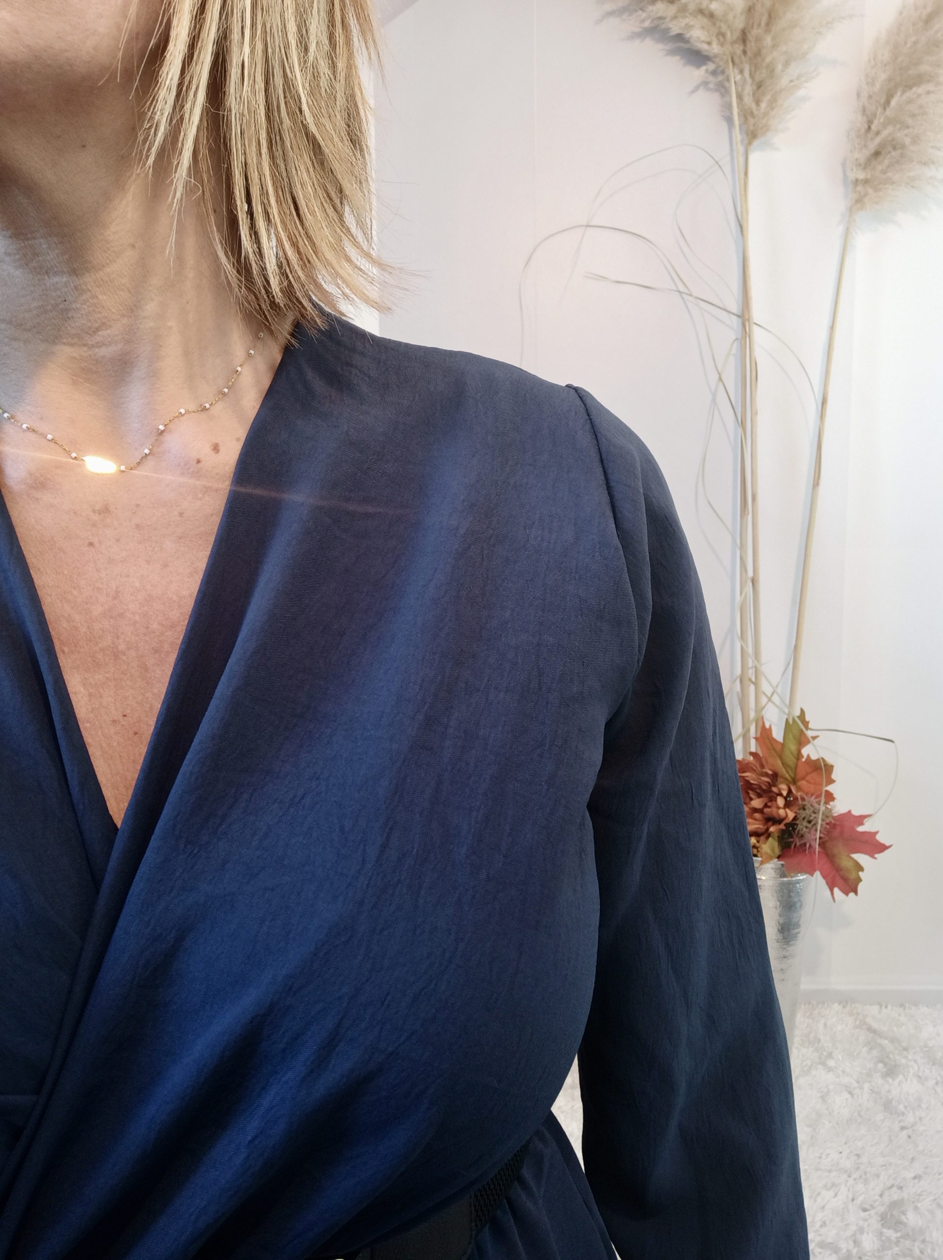 Robe Longue Ceinture Marine – Image 5