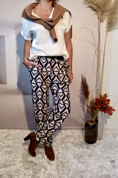 Pantalon Ethnique Bleu