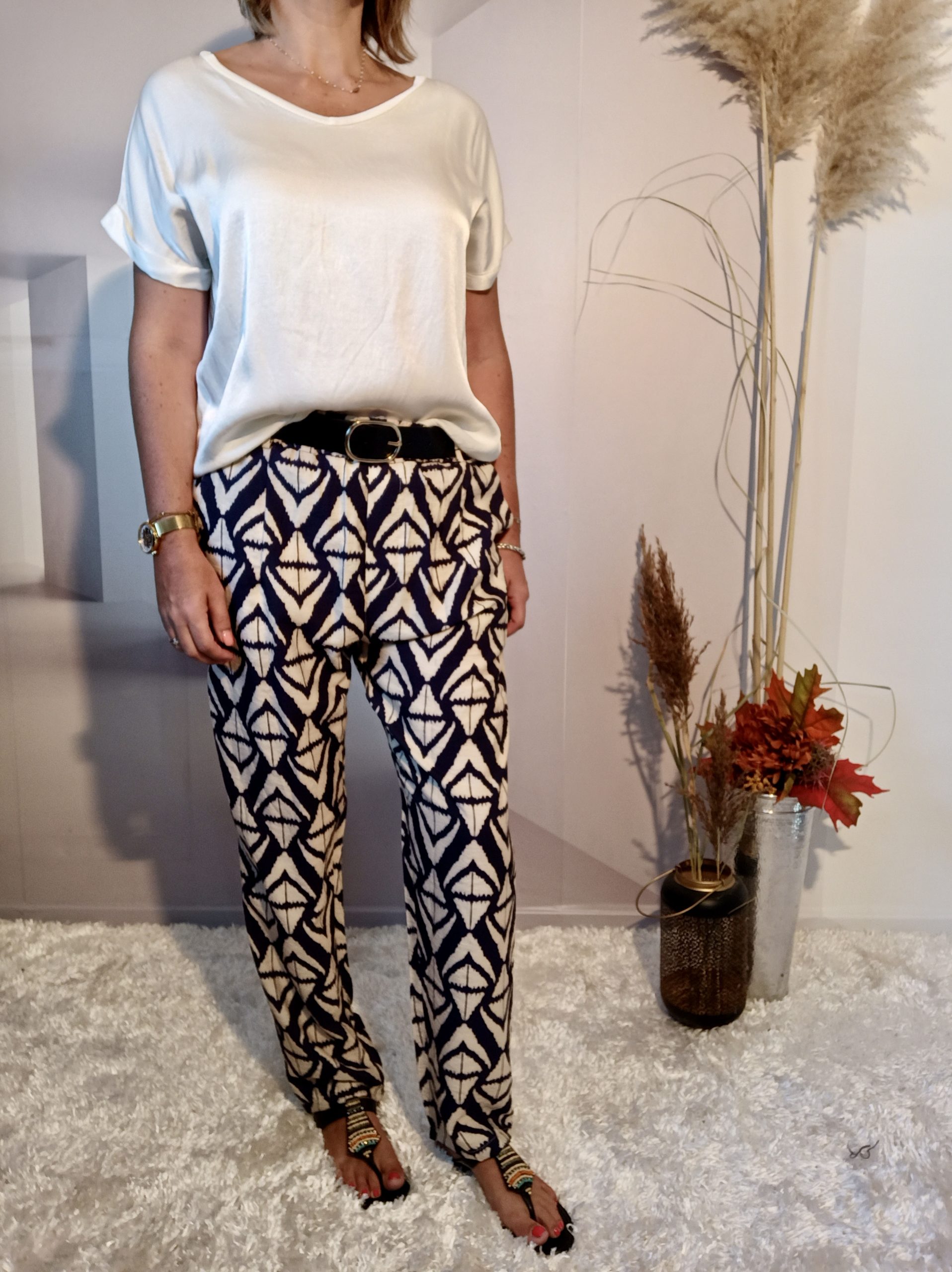 Pantalon Ethnique Bleu – Image 2