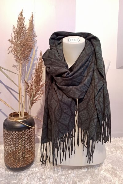 Echarpe Franges Vert