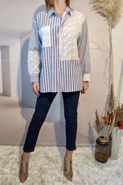 Chemise Rayée et Brodée