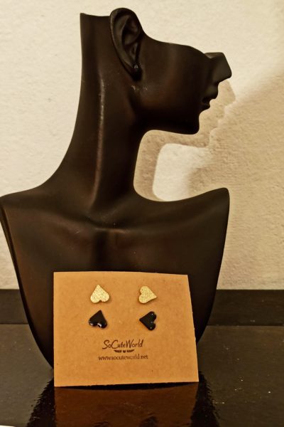 Clous Cœur Noir & Doré