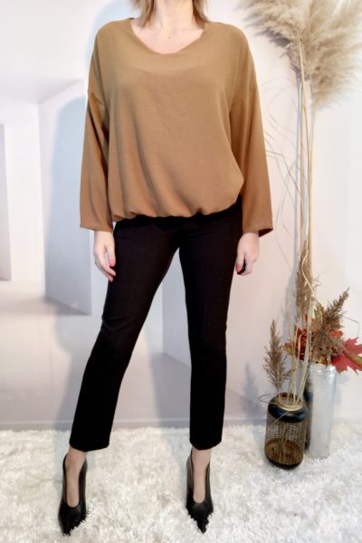 Blouse Asymétrique Brun