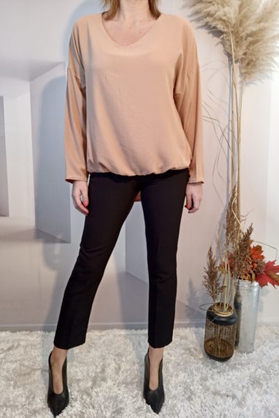 Blouse Asymétrique Rose Pâle
