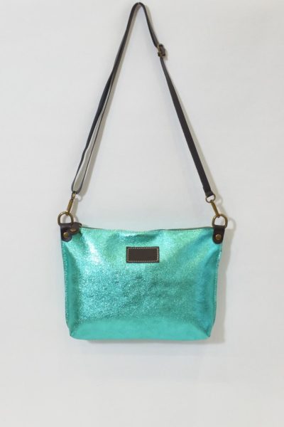 Sac Cuir Vert d'Eau
