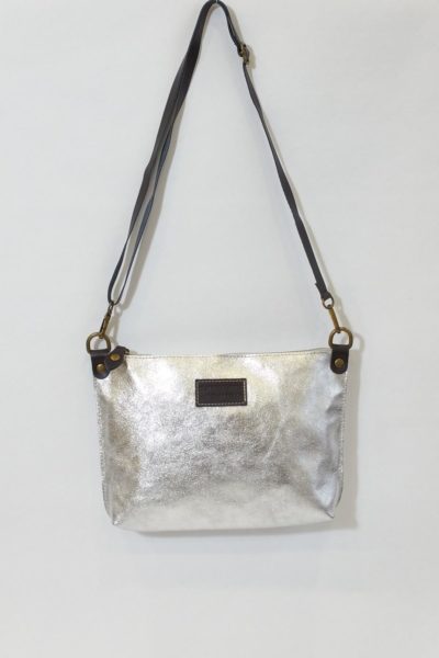 Sac Cuir Argenté