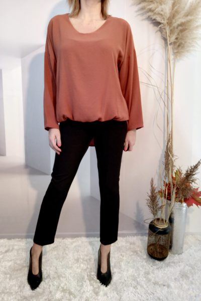 Blouse Asymétrique Terracota