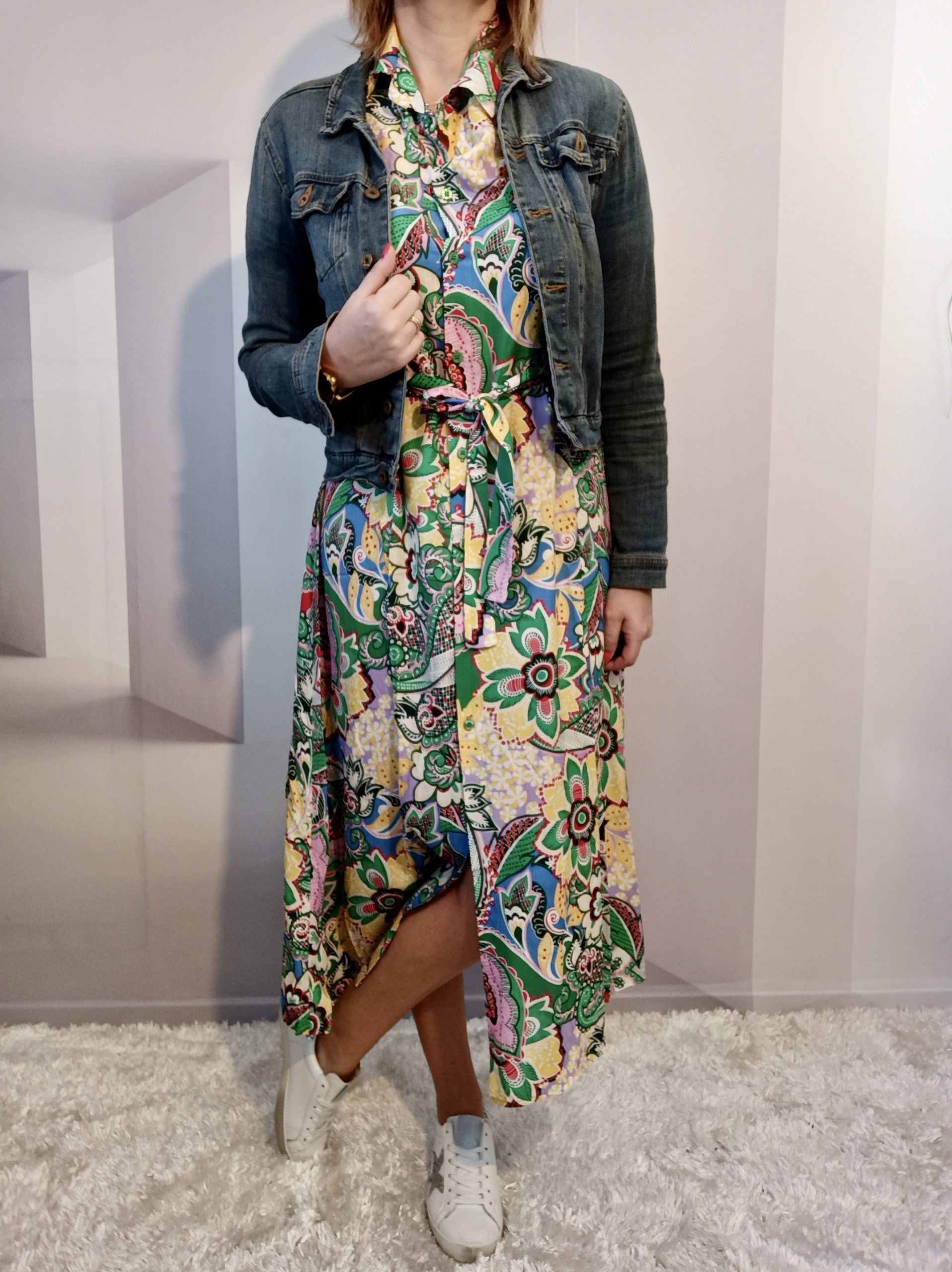 Robe Chemise Vert Brésil