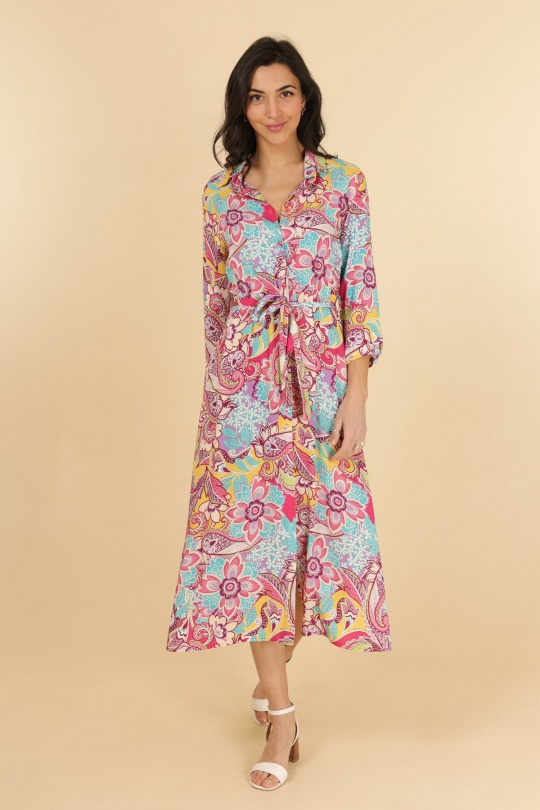 Robe Chemise Fushia – Image 2