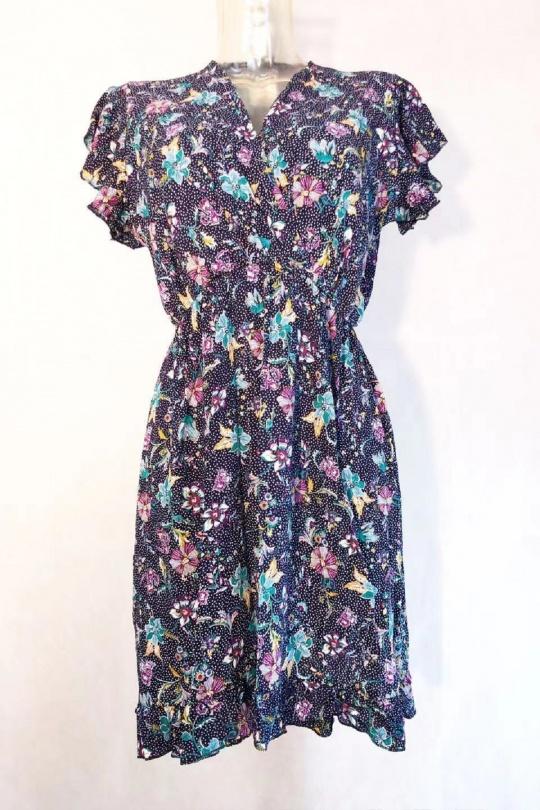 Robe Fleurie Marine – Image 8