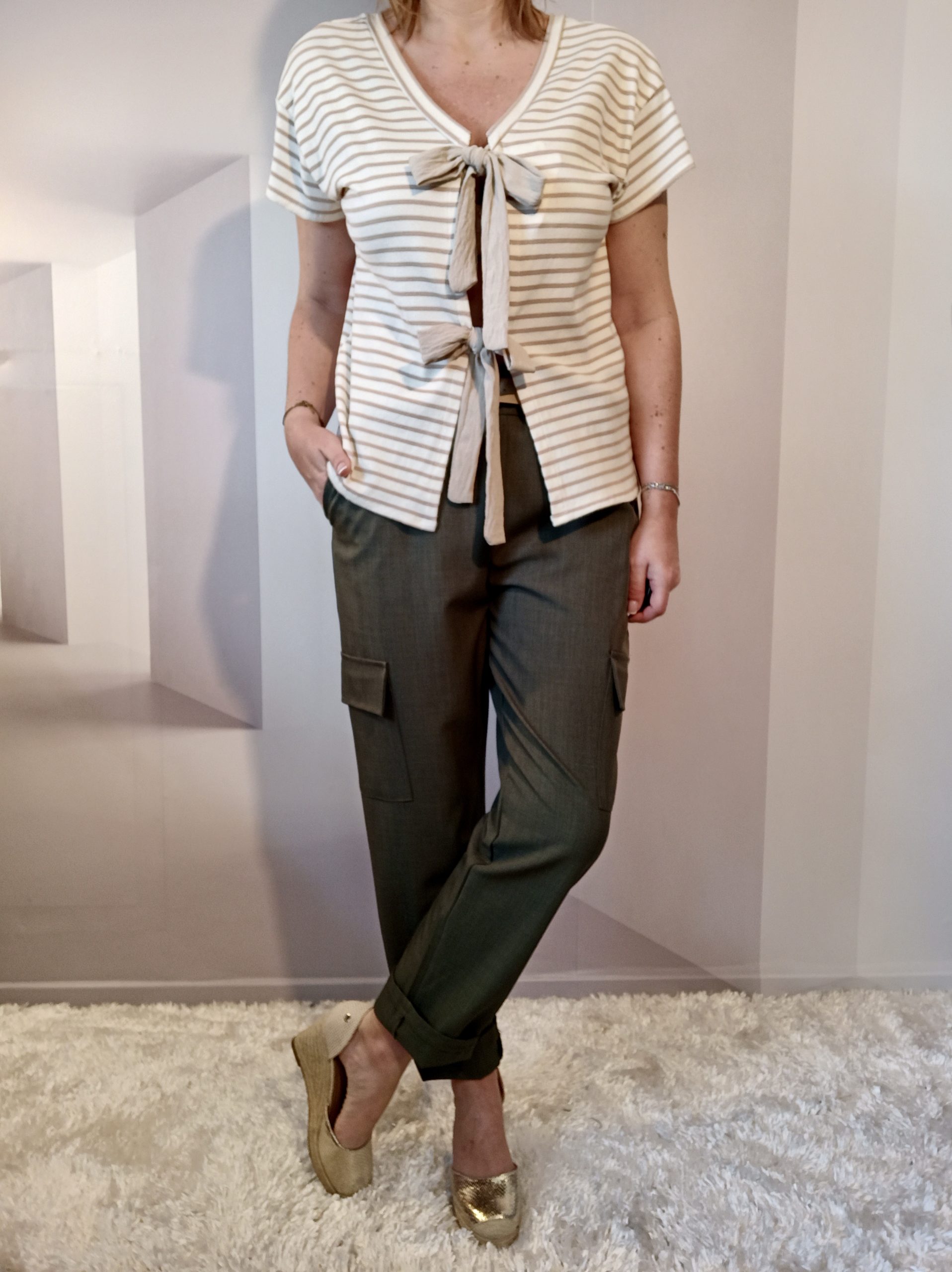 Marinière Noeuds Beige – Image 2