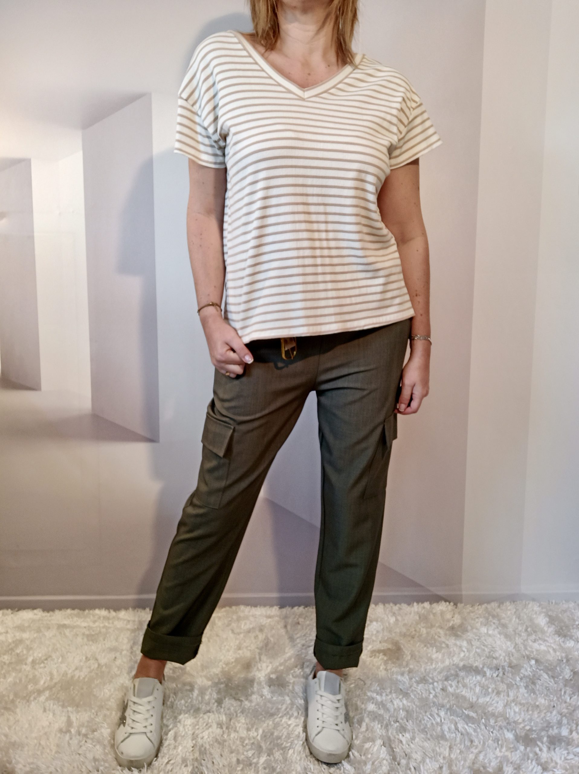 Marinière Noeuds Beige