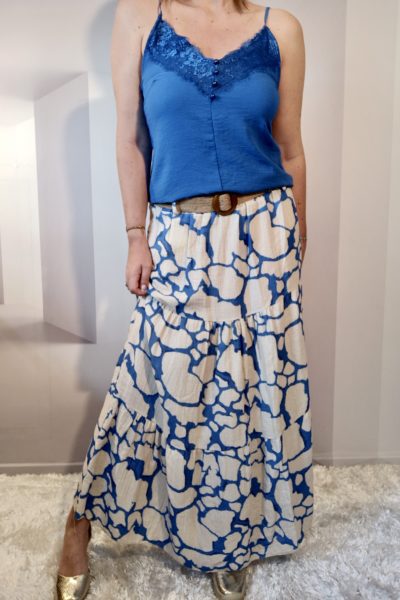 Débardeur Dentelle Bleu