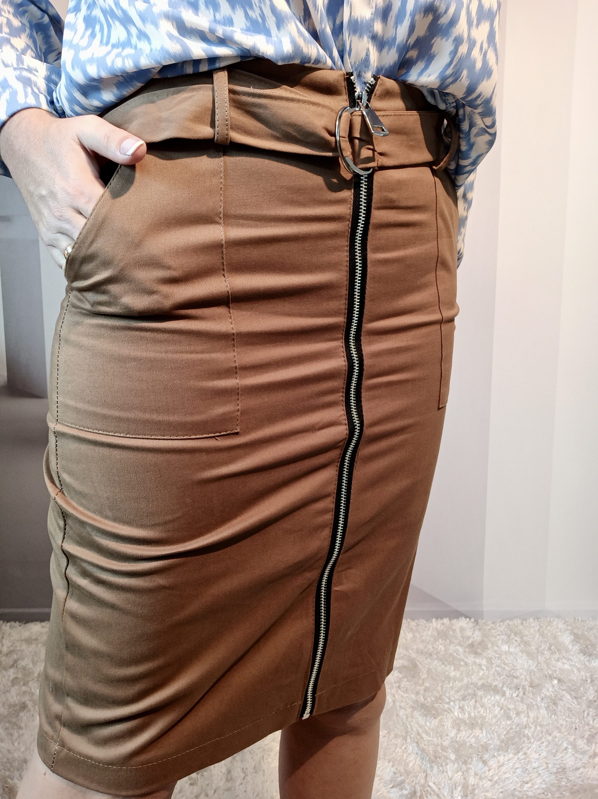 Jupe Crayon Marron – Image 8