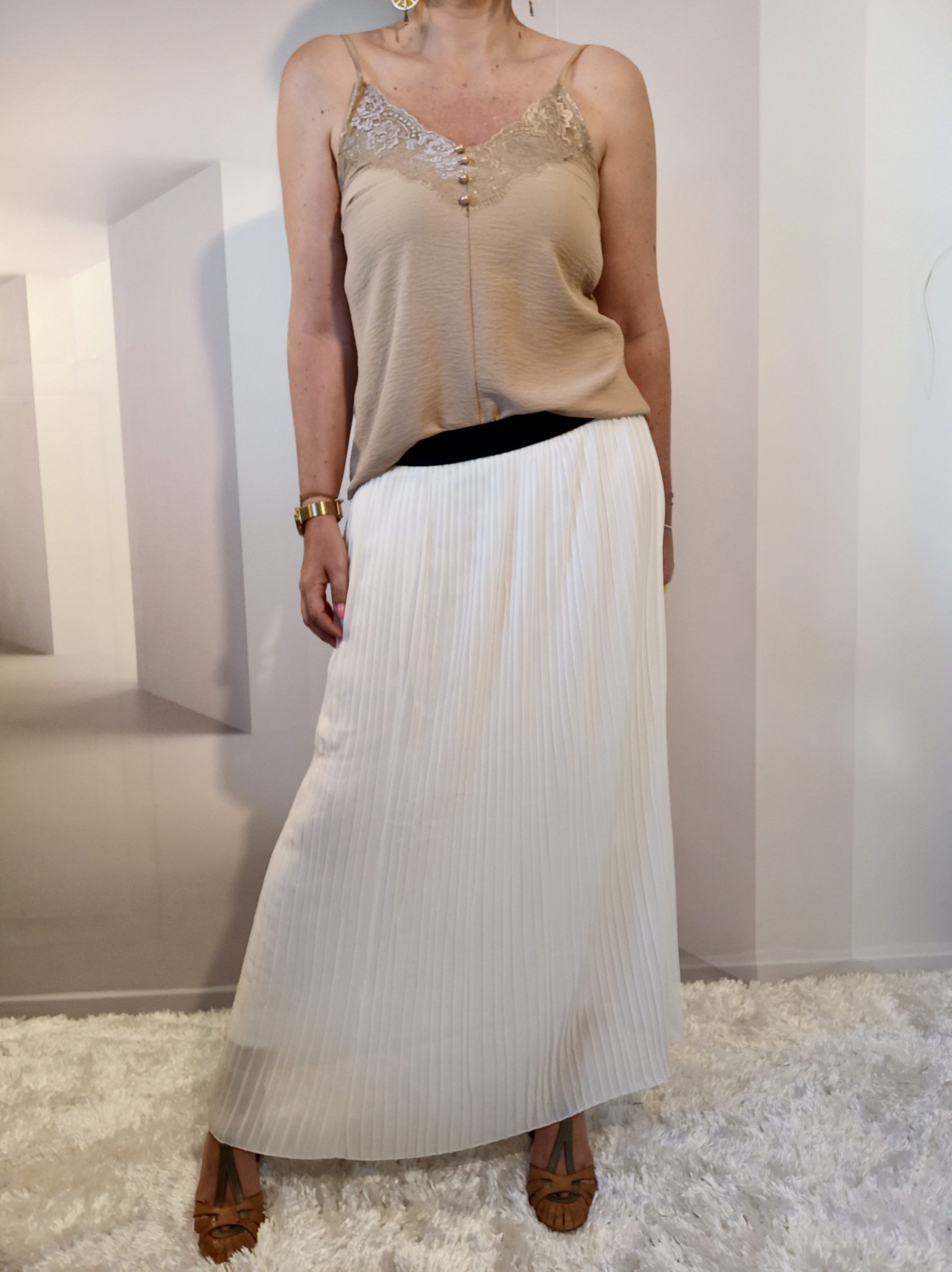 Jupe Plissée Blanche