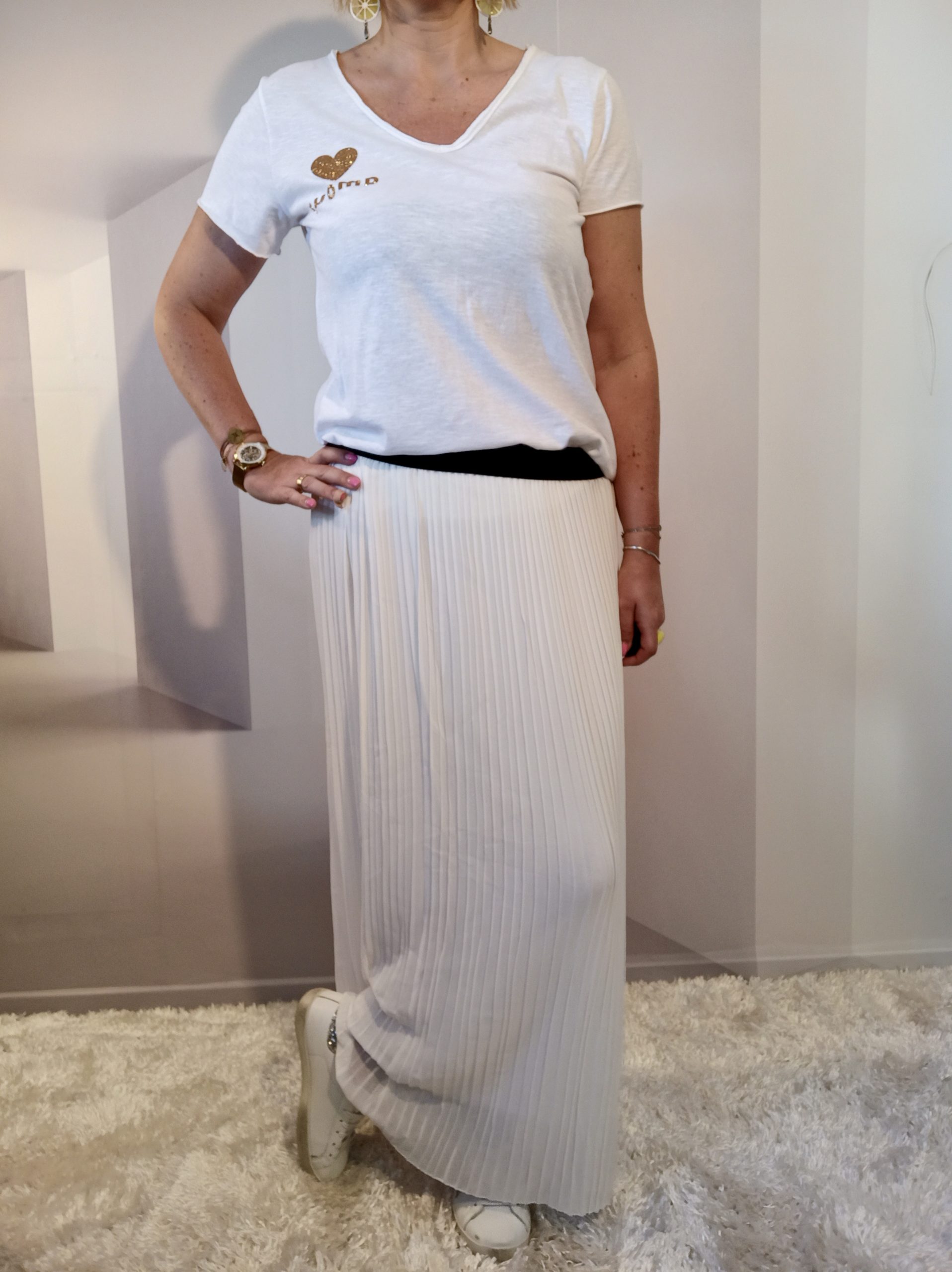 Jupe Plissée Blanche – Image 2
