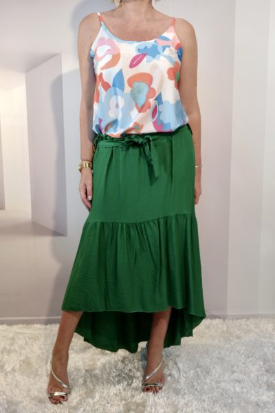 Jupe Asymétrique Verte