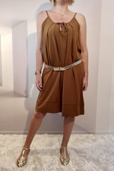 Robe Bretelle Brun