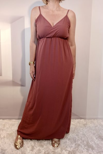 Robe Cache-Coeur Vieux Rose