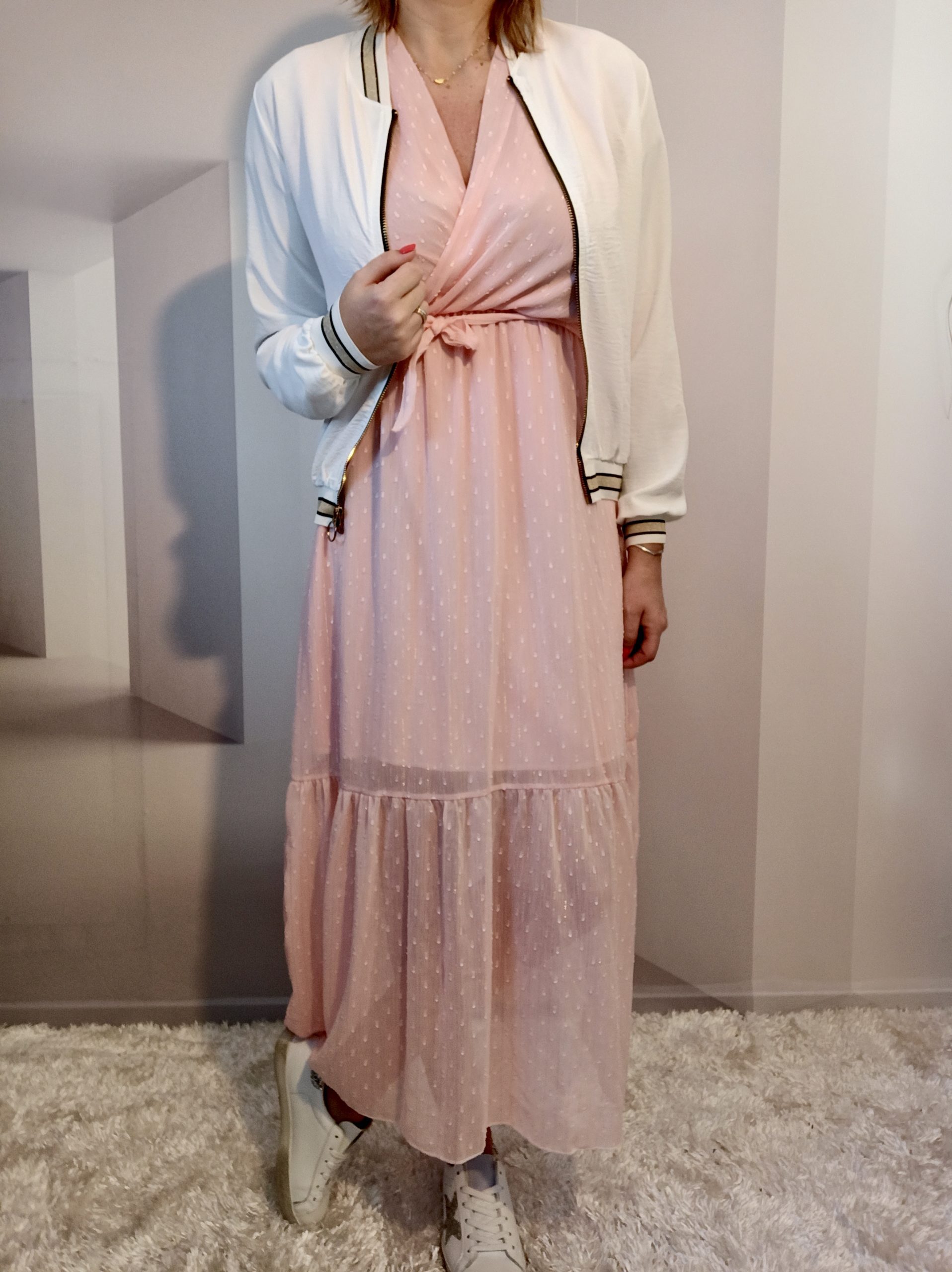 Robe Plumétis Rose – Image 2