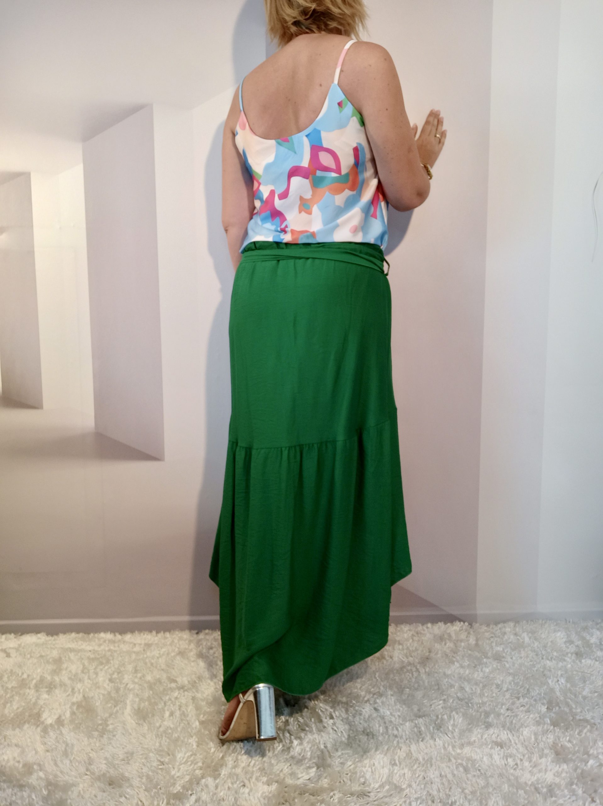 Jupe Asymétrique Verte – Image 6