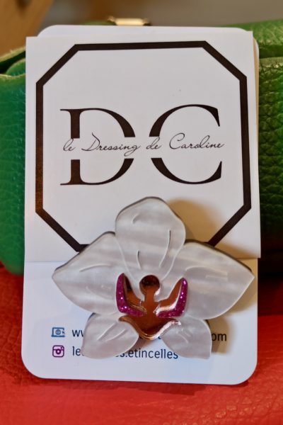 Broche Orchidée Blanche