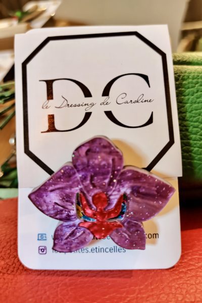 Broche Orchidée Violine
