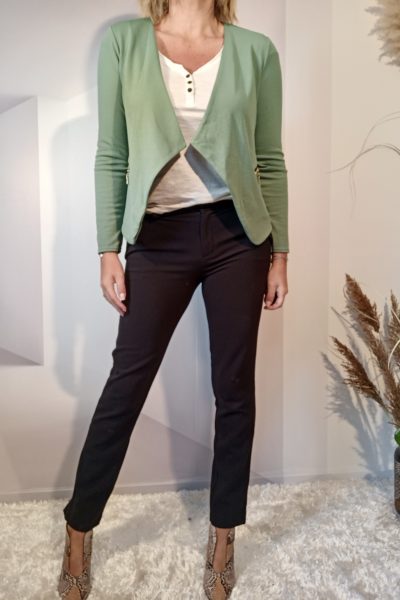 Blazer Gaufré Vert d'eau