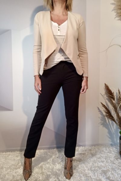 Blazer Gaufré Beige