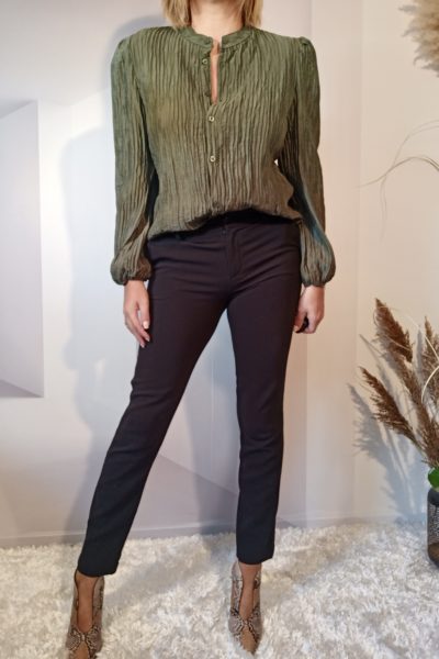 Chemise Crinkle Kaki