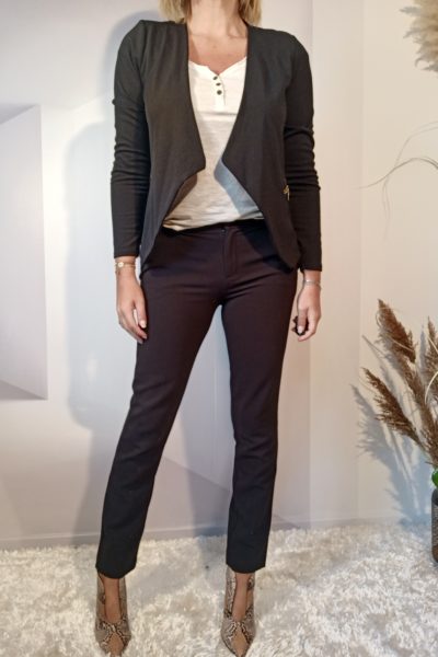 Blazer Gaufré Noir
