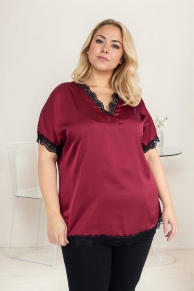 Top Satin Bordeaux