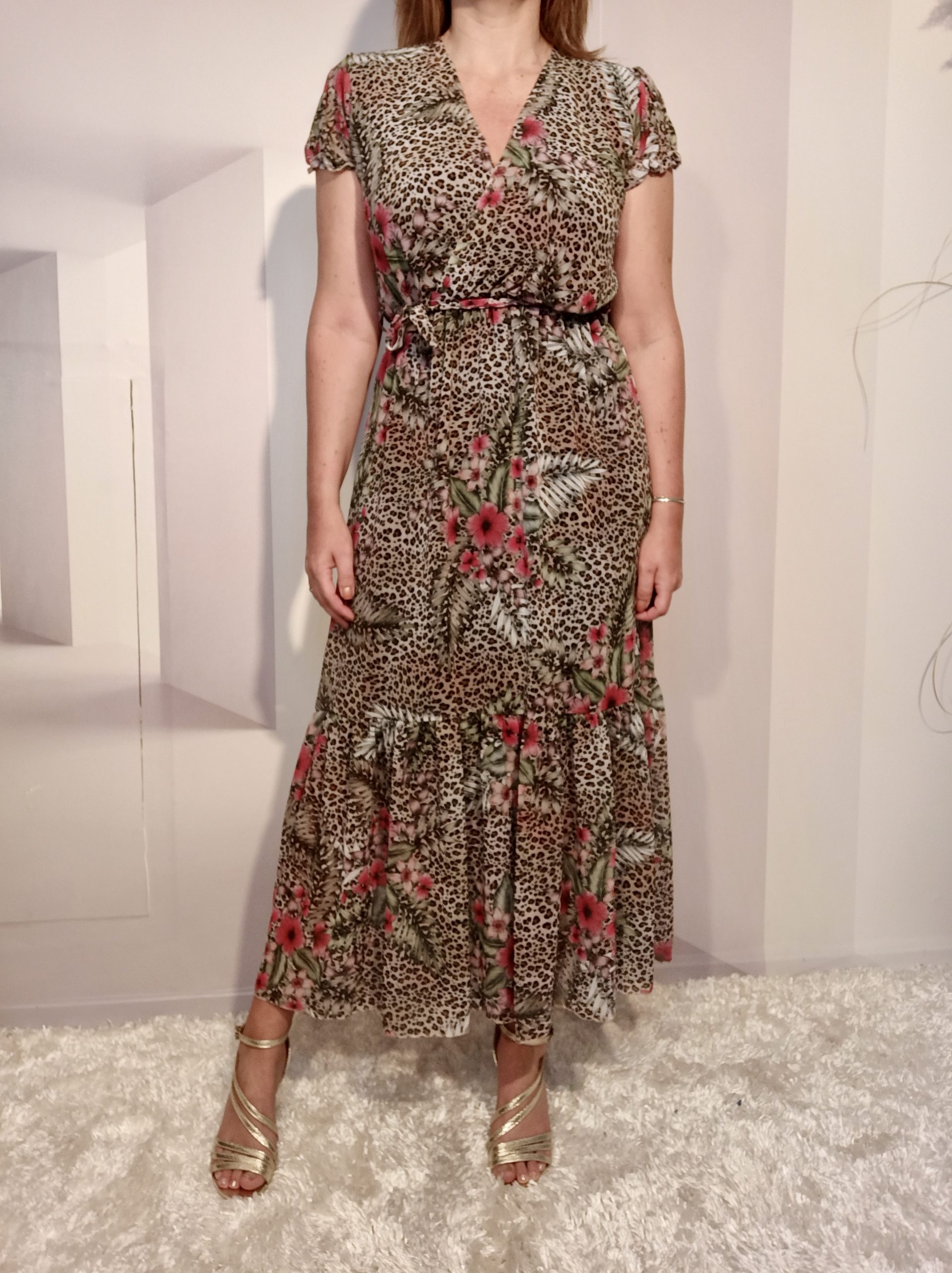 Robe Cache-Coeur Léopard