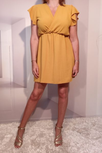 Robe Cache-Coeur Moutarde