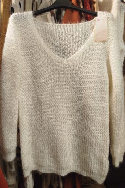 Pull Blanc Laine