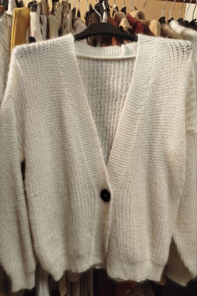 Gilet Blanc Mohair